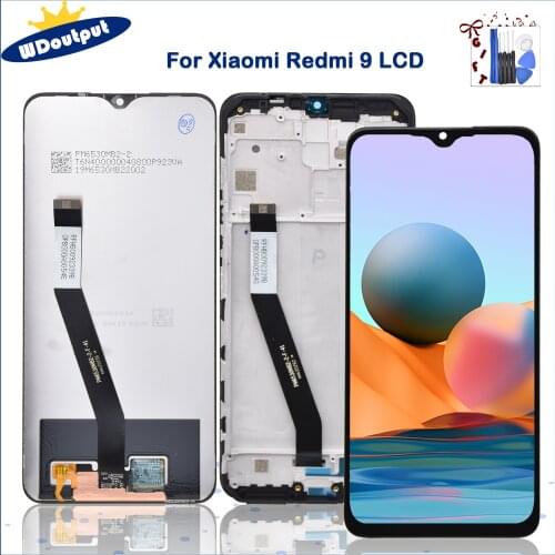 Original 6.53”For Xiaomi Redmi 9 M2004J19AG LCD Display Screen Touch Digitizer Assembly LCD Display 10 Point Touch Repair Parts