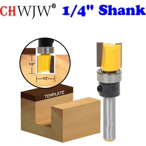 1pc Hinge Mortising Router Bit - 1/2" W X 1/2" H - 1/4" Shank Woodworking cutter Tenon Cutter for Woodworking Tools