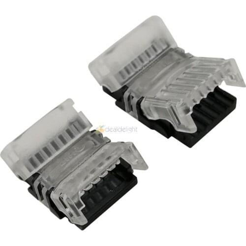 10pcs RGB+CCT LED Strip Connector 6Pin 5050, 12mm PCB LED Tape Light Connector for Strip to Strip Or Strip to controller Use