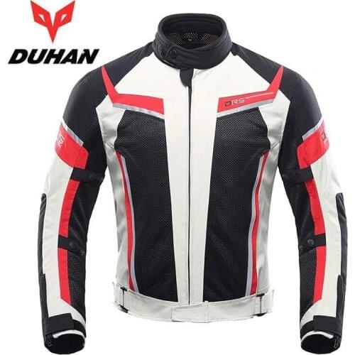 DUHAN 185 Summer Breathable Mesh Motorcycle Jacktes Mens Motorcycle Pants Moto Racing Riding Jacket Moto Protector