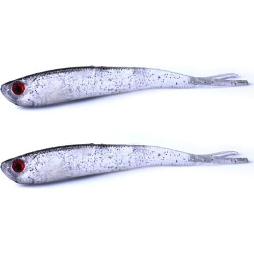50-100pcs/lot Silicone bait Wobblers Bionic Artificial Bait soft lure fishing lure 10cm 3.6g Swimbaits Lures for Fishing