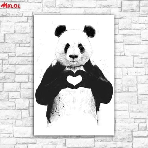 Large Wall Art,Panda ,Restaurant study Bedroom Decor Wall oil Painting Print Nice wall picture for living room no frame concise