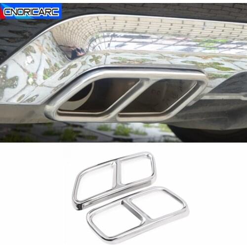 Stainless Steel Car Tail Throat Frame Decoration Cover For Mercedes Benz GLK X204 CLS 2012-2017 Exhaust Pipe Accessories