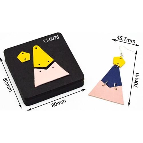 Wood Mould Die Cut Scrapbook DIY Triangle Earring Handmade Crafts Make Decorative Supplies Mold Templates