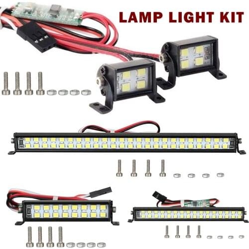 Double row LED Light Kit For SCX10 D90 TRX4 1/10 RC Climbing Car Spotlight Dual-Row Roof Lamp super bright light 4.8-7V