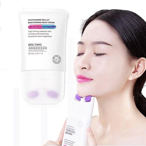 120g Niacinamide Skin And Neck Cream Anti-Aging Wrinkle Double Roller Refreshing Smooth Moisturizing Hydrating Neck Skin Care