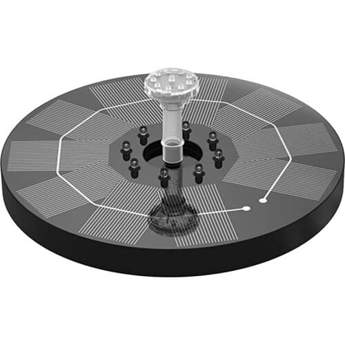 Hot-Solar Fountain Pump,Floating Water Fountain with 6 Nozzles,Solar Powered Fountain Pump for Birdbath Pond Pool Fish Tank