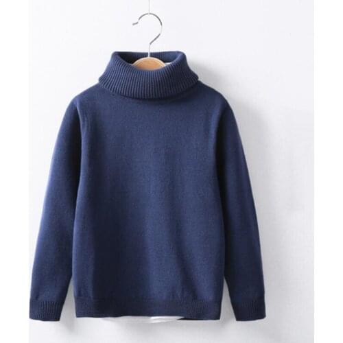 Autumn Winter Baby Toddler Clothes School Boys Girls Pullover Sweater Long Sleeve Kids Turtleneck Knitted Sweaters Girls Tops