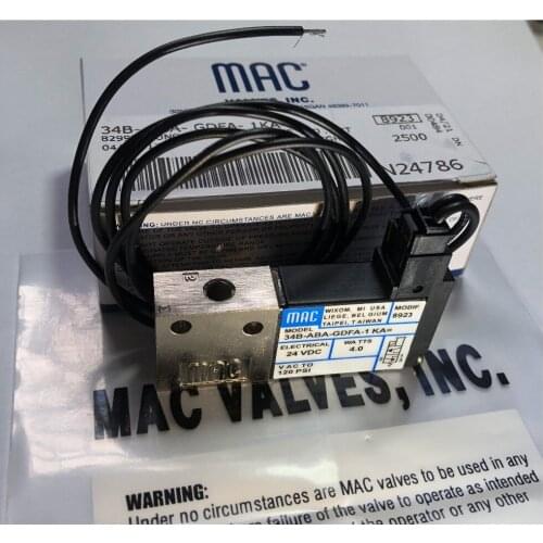 34B-ABA-GDFA-1KA MAC Solenoid Valve 100% New Original