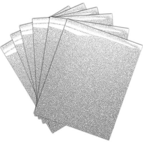 Heat Transfer Vinyl Sheets Glitter 12 Colors Iron on Transfer Vinyl HTV For Fabric Heat Press Film Easy Cut Weed Washable Vinyl