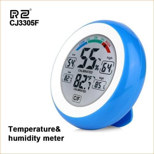 DZYTEK Thermometer Hygrometer Digital Mini Round Wireless Electronic Controller Temperature Humidity Meter Weather Station