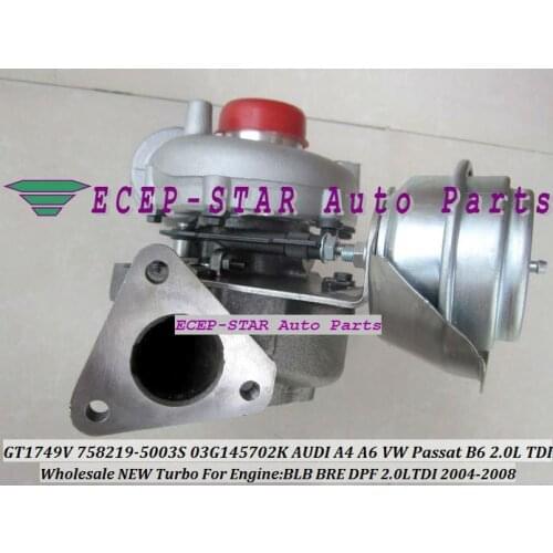 GT1749V 758219 758219-0003 758219-0002 03G145702F Turbo Turbocharger For AUDI A4 B7 A6 C6 VW Passat B6 BRE BRF BVG BVF 2.0L TDI