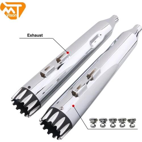 Motorcycle Exhaust Pipe Muffler Slip-On For Harley Touring Bagger Models Dresser Road King Electra Glide Street Glide 1995-2016