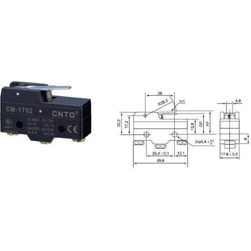 Top Quality Original CNTD CM-1702 Micro Switch/Limit Switch Ui 380V Ith 15A For Electric Forklift Machine Tool