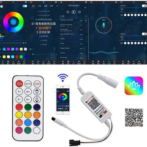 WS2811 WS2812 Led Pixels Strip Music Sync Bluetooth-compatible Controller Led pixel Light Controller WS2813 WS2815 SK6812 5-24V
