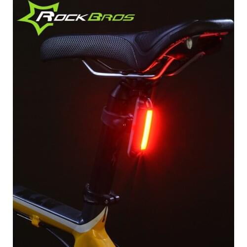ROCKBROS USB Rechargeable LED Taillight Bicycle Safe Warning Light Saddle Bike Rear Tail Light MTB Light Flashlight For Bicycle