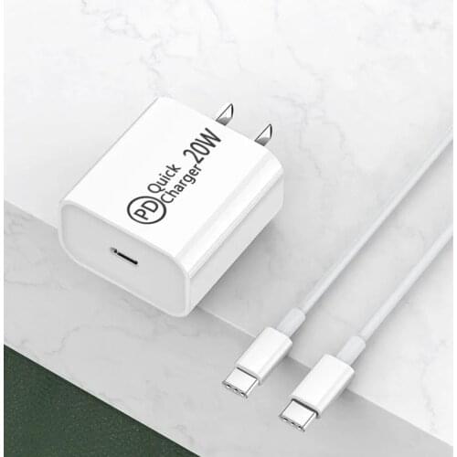 Type C 20W GaN Charger Quick Charge 3.0 Type C PD USB Charger with USB-C Portable Fast Charger ForiP ForXiaomi Laptop 100-240V
