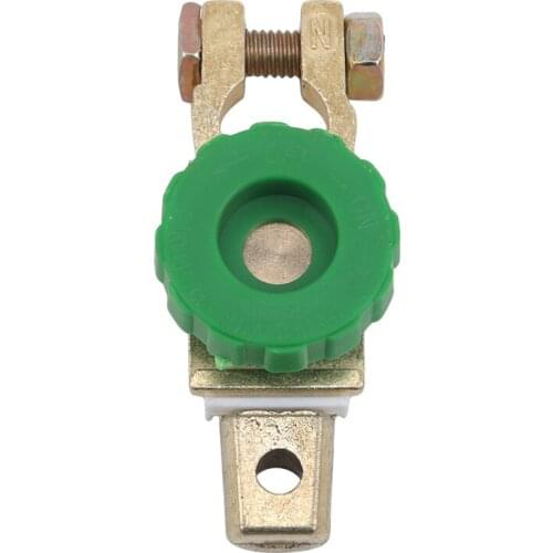 Green Cables Connectors Accessories Fits Car Battery Terminals Clamps Pair Screw Connection Positive Negative Brass