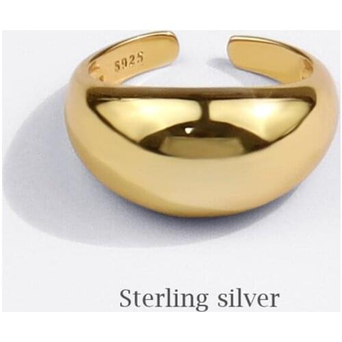 Sole Memory Smooth Cool Cute Sweet 925 Sterling Silver Female Resizable Opening Rings SRI785