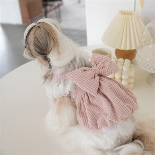 Cat Dog Winter Dress Puppy Small Dog Skirt Costumes Schnauzer Poodle Clothing Chihuahua Shih Tzu Maltese Yorkies Pet Clothes XXS