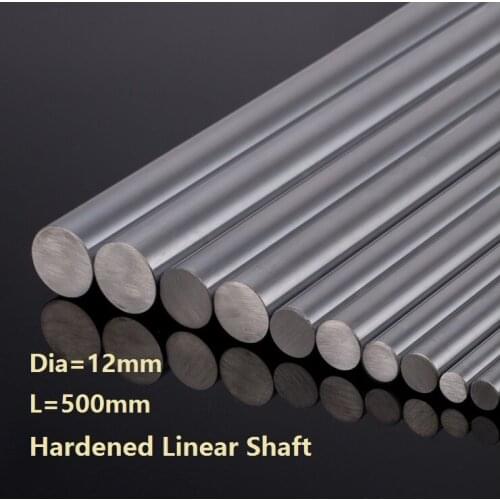 10pcs/lot Dia 12mm shaft 500mm long Chromed plated linear shaft hardened shaft rod bar rail guide for 3d printer cnc parts