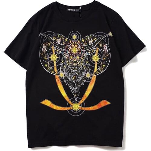 2020 New Arrival Top Fashion Novelty O-neck Print T Shirt Brand Clothing Tshirt Homme Cotton Short Sleeve T-shirt Loose Men