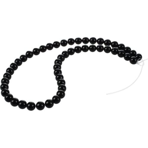 8mm Round Black Onyx Precious Loose Beads of Semiprecious Stones