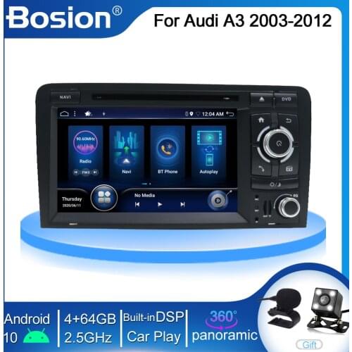 Octa Core 2din Android 10 Car DVD player For Audi A3 8P S3 2003-2012 RS3 car Radio Multimedia GPS Navigation BT with carplay DSP