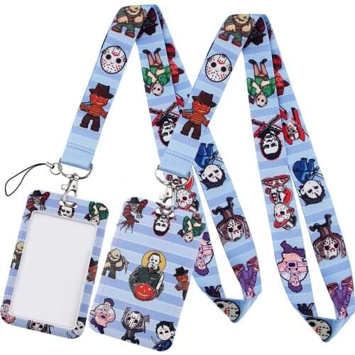 LT381 Movie Halloween Key lanyard Car Keychain Personalise Office ID Card Pass Gym Mobile Phone Key Ring Badge Holder Jewelry