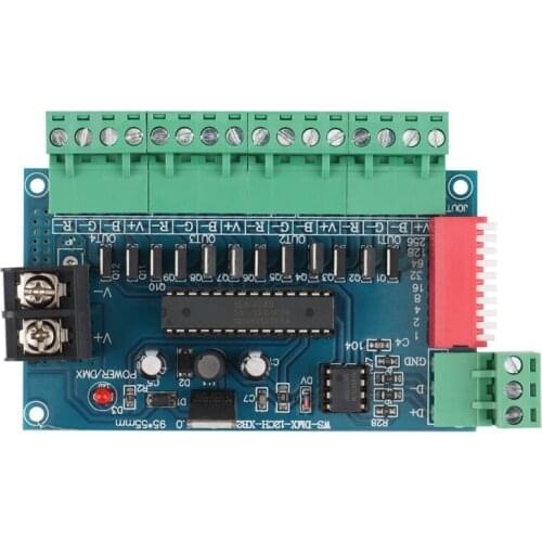 DC5V-24V 12CH DMX512 LED Decoder 12Channels DMX 3P Constant Voltage Controller Dimmer For Led Lights Lamp Modules