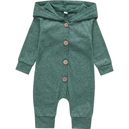 Pudcoco Toddler Baby Clothes Hooded Long Sleeve Button Boy&Girl Kids Baby Rompers Cotton Jumpsuit New Born Baby Clothes Outfit40