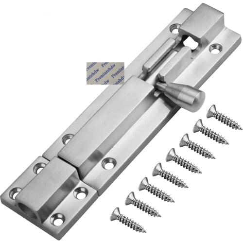 Premintehdw 6/12" 304 Stainless Steel Cast Slide door latch barrel bolt