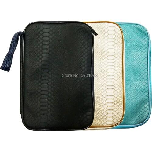 Exclusive custom snake pattern leather series table tennis racket bag cover