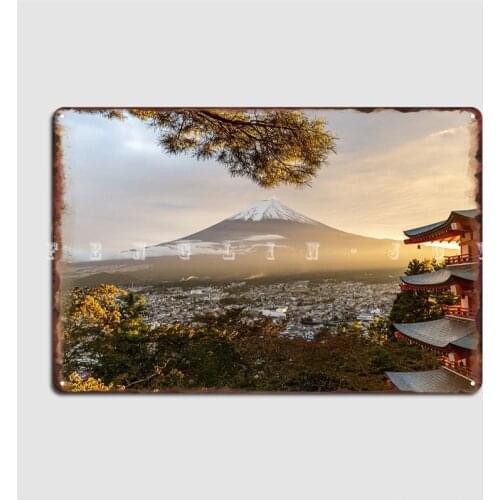 Fuji Afar Metal Plaque Poster Wall Decor Designing Pub Club Bar Tin Sign Posters