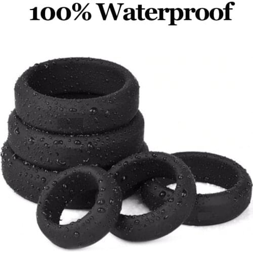 FX Six Sizes Silicone Cock Ring Penis Enhance Erection Ejaculation Delay Sex Toys for Men Cockring Ball Donuts Ring Sex Shop