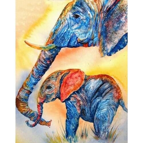 Hobbies and Crafts 5D Diy Diamond Painting African Elephant Cross Stitch Full Diamond Embroidery Beads Mosaic Pattern Rhinestone