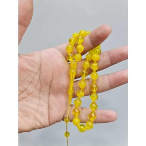 Islamic Tasbih Muslim Rosary Beads 33 Prayer Rosary For Men Bracelet For Men Accessory amber oltu amber stone Handmade Turkey