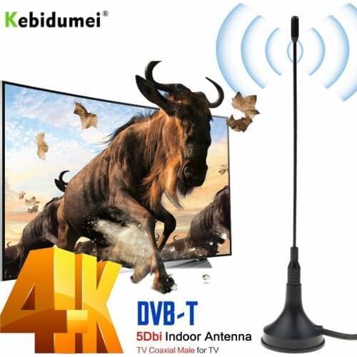 Kebidumei Newest DVB-T/T2 5DBi Indoor Antenna Aerial Digital Mini TV Antenna For DVB-T TV HDTV Easy To Install High Quality
