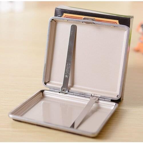 Retro Leather & Metal Cigarette Box Pouch Case Holder Tobacco Storage Container STTA889