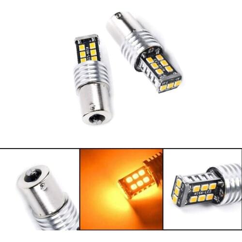 Red Yellow 1156 P21W BA15S 15W 15 SMD Backup Turn Signal Brake Bulb Tail Light 2835 Rear Fog Lamp White Reverse Parking Lights