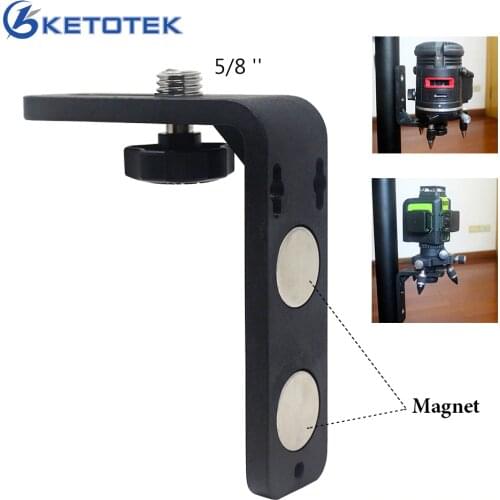 Ketotek 5/8 '' Laser Level Bracket Super Strong Magnet Attracts Adjustment L-bracket Leveling Support