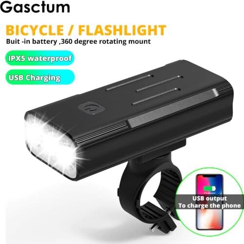 Powerful Bike Light L2 5200mah Flashlight For Bicycle T6 Light USB Rechargeable Battery Front Cycling Light As Power Bank
