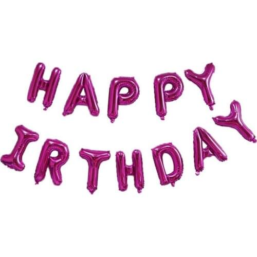 Decoration balloon happy birthday balloon happy birthday aluminum film balloon set background wall decoration arrangementBalloon