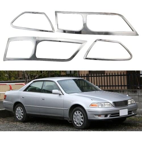 For Toyota Mark II GX100 1996 1997 1998 1999 2000 ABS Head Light Lamp Cover Trim Frame Protector Sticker Car Styling Accessory