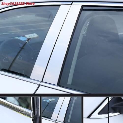 Car Window Middle Column Trim for Skoda Karoq Accessories 2020 2019 2018 2017 Stainless Steel Strip Protection Cover Stickers
