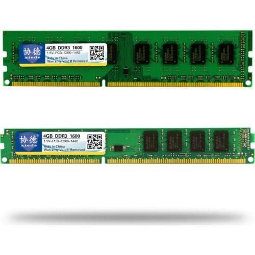 Wholesale Xiede DDR3 1600 / PC3 12800 2GB 4GB 8GB 16GB Desktop PC RAM Memory Compatible RAMs 1333MHz / 1066MHz PC3-12800 10600