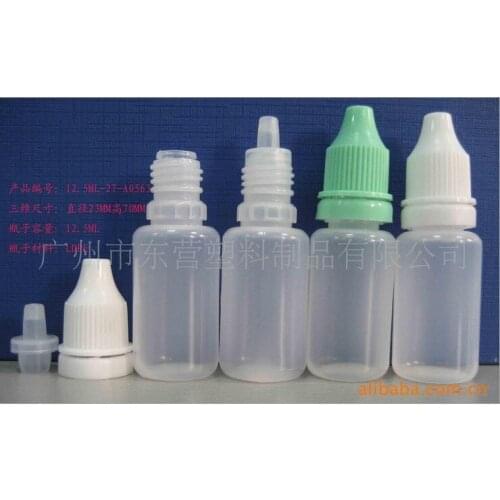 100 Pcs 15 ml (1/2 oz) Plastic Dropper Bottles With Tamper Proof Caps & Tips Thief Safe Ring PE LDPE Best For E Vapor Cig Liquid