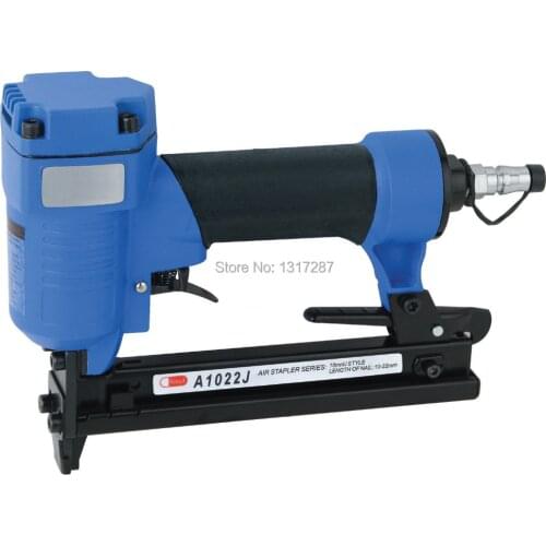Air stapler J1022-C pneumatic narrow crown stapler 10mm U style, length of nail:10-22mm 4-7BAR 60-110psi