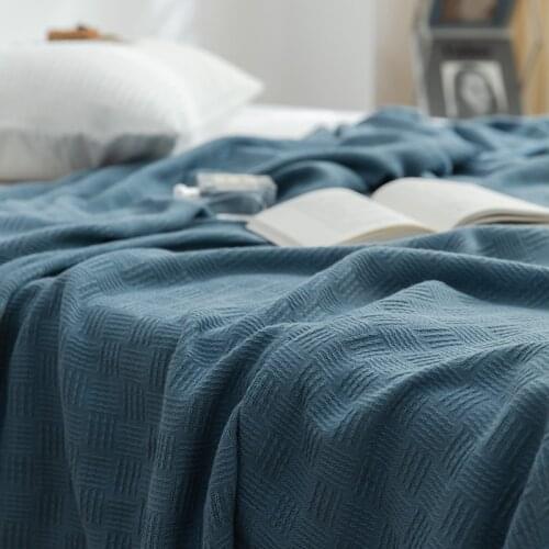 Towel Blanket Cotton Gauze Single Double Towel Blanket Children Nap Air Conditioning Blanket for Sofa