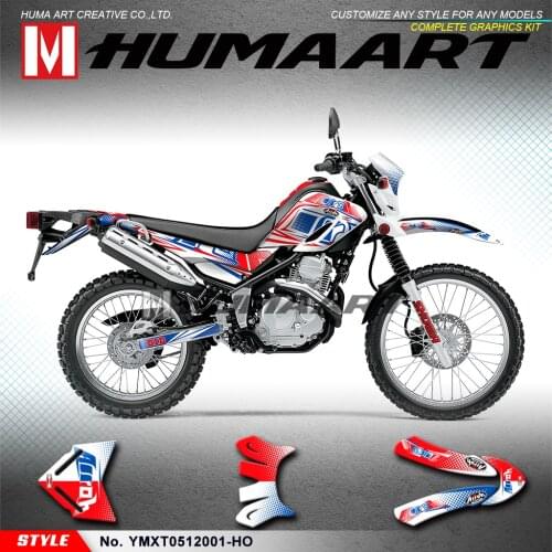 HUMAART Custom Graphics Motorbike Stickers Racing Decal Kit for Serow XT250 XT 250 2005 to 2020